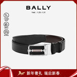 BALLY【新年礼物】男士皮带板扣双面腰带3.5/110黑色/棕色6226700