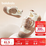 巴拉巴拉学步鞋婴儿鞋男童女童秋冬宝宝加绒鞋子防滑
