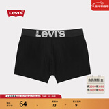 Levi's【商场同款】李维斯男士时尚经典LOGO织花黑色平角单条装 黑色 M