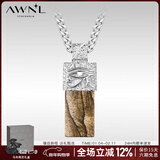 AWNL 【马思唯同款】荷鲁斯之眼项链男吊坠轻奢饰品送男友新年礼物 图画石项链-钛钢链款 项链单款 链长55cm