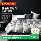 斯诺曼高档100支进口95%白鹅绒羽绒被芯空调被暖气被子2.2*2.4m充320g灰