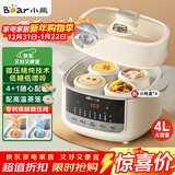 小熊（Bear）电炖锅 炖盅 隔水炖锅炖汤盅煲汤锅 燕窝炖盅婴儿煮粥 电炖盅4.1L家用3-4人微压电炖锅DDZ-J25G2