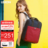 乐上（LEXON）双肩包女士背包14英寸笔记本电脑包旅行布艺定制情侣大学生书包