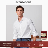 By Creations【200s高支纱】高档DP免烫商务西装衬衫男职业正装易打理长袖衬衣 白色 40