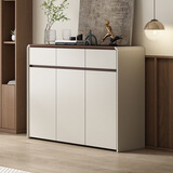 智新木王实木烤漆鞋柜家用入户门口2026新款大容量室内收纳玄关柜一体