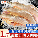 朵芙特大明虾海捕白虾活冻虾新鲜海虾海鲜水产对虾白虾超大年货礼盒 尝鲜-野生明虾 500g(净重)  *1盒