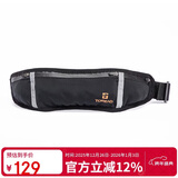 探路者（TOREAD）腰包 春夏男女通款 户外运动跑步便携弹力轻便休闲包 TEBBCL80906 黑色