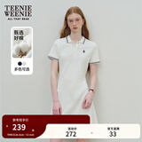 Teenie Weenie小熊休闲通勤气质收腰Polo白色连衣裙夏装连身裙女装裙子 象牙白 L (170)