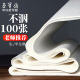 荣宝斋 书画纸宣纸 日星宣纸半生熟书法国画专用毛笔初学练习创作四尺对单开学生 半生熟-四尺对开
