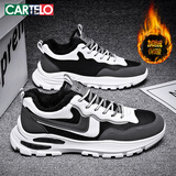 卡帝乐鳄鱼男鞋冬季棉鞋男老爹鞋子男士时尚休闲运动鞋 40995M 黑色加绒 43