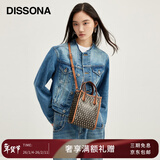 DISSONA迪桑娜女士包包斜挎小包潮真皮手拎包时尚单肩手提【新年礼物】 深啡色