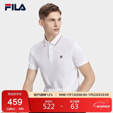 FILA 斐乐官方POLO衫男2025夏季透气男士针织翻领短袖t恤商务休闲上衣