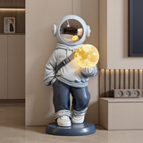 贝汉美（BHM）轻奢宇航员太空人落地摆件大件客厅电视柜装饰品乔迁之喜搬家礼物 灰蓝色