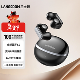 兰士顿 蓝牙耳机 骨传导概念耳夹式无线开放不入耳 运动跑步骑行ENC降噪耳机超长续航支持APP  TS28黑色