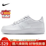 耐克NIKE板鞋女子大童空军一号 AIR FORCE 1运动鞋 DH2920-111白38.5
