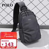 POLO胸包男士休闲单肩包耐磨腰包运动斜挎包男iPad包通勤小挎包