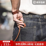 马登工装美式重磅赤耳丹宁牛仔裤男马毛皮牌巴黎扣原牛直筒休闲长裤子 靛蓝 【男士牛仔裤/西部原牛色/517牛仔裤/工装裤男款】 38