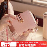 金狐狸（FOXER）牛皮女士钱包大容量短款卡包钱票夹手拿包零钱包元旦礼物送女生