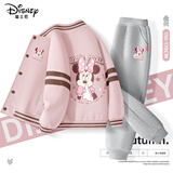 迪士尼（Disney）童装儿童秋季套装2026新款女童美式棒球服上衣潮酷男童外套运动裤