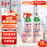 威猛先生（Mr Muscle）浴室清洁泡泡(铃兰玫瑰)双包装500g*2 墙面瓷砖玻璃强力去污