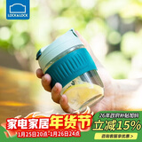 乐扣乐扣（LOCK&LOCK）咖啡杯耐热玻璃水杯子男女学生便携式双饮吸管杯随手杯350ML绿色