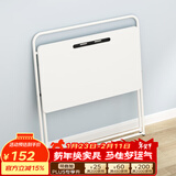 舒福思可折叠书桌床边电脑桌家用学生学习桌成人简易办公写字桌子折叠桌 M码80x48cm 白色 (免安装)