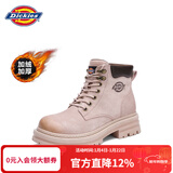 Dickies女士马丁靴高帮时尚情侣靴百搭工装靴女 粉色-加绒 男女款-38 