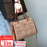 viney牛皮包包女包手提妈妈包中年斜挎单肩包生日新年礼物送女生女友