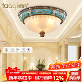 韬齐 欧式吸顶灯客厅现代简约主卧室灯美式阳台灯具 J2008-中号 直径38CM 配单色LED灯泡