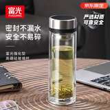 富光双层玻璃杯 茶水分离泡茶杯 高硼硅水杯子办公车载男女士京东限定