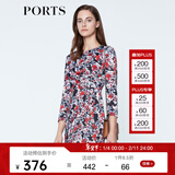 PORTS宝姿商场同款 春夏新品女装圆领花色印花修身连衣裙LN8D223HPP028 黑色印花 M (6)
