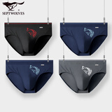 七匹狼男士内裤男三角裤纯棉柔弹吸汗透气裤头啸天狼时尚潮流抗菌裤衩
