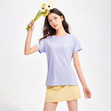 361°t恤衫女夏季新款潮流休闲宽松运动正肩上衣服短袖女装662629106-3