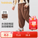 巴拉巴拉童装儿童长裤男童女童宝宝束脚裤子秋冬宽松百搭休闲裤 咖啡50893 120 cm