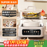 苏泊尔（SUPOR）电炖锅 煲汤锅隔水炖锅0涂层家用多功能锅炖蒸煮一体17L电炖盅炖汤锅电蒸锅 DZ20FC871