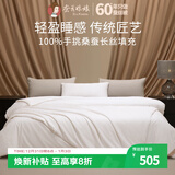 蚕花娘娘【丝路传奇】100%桑蚕丝被子夏凉薄被芯 丝重1斤150*200cm【白】