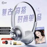 iKF R1 Pop头戴式蓝牙耳机无线耳麦电竞游戏运动音乐空间音效蓝牙6.0高颜值男女生适用于手机电脑平板 星光银-潮流穿搭小头戴 标配 支持APP拓展