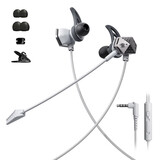 浦记RX3 Pro有线3.5mm/typec入耳式吃鸡游戏耳机支持手机/平板/电脑可使用带线控支持语音通话游戏开麦 【3.5MM】RX3-太空灰-3.5MM