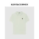 KENT&CURWEN肯迪文【刘雨昕同款】春夏系列小玫瑰休闲翻领短袖POLO衫 薄荷绿A9 (2026新色) L