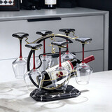 浩齐坊（HAOQIFANG） 水晶红酒杯架套装摆件高脚杯倒挂挂架创意酒柜醒酒器酒具家用 喜上眉梢杯架+6红领结酒杯