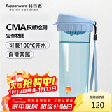 特百惠（Tupperware）茶韵500ML塑料杯男女士学生夏季运动水杯子户外便携大容量 冰水蓝