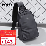 POLO胸包男士休闲单肩包耐磨腰包运动斜挎包男iPad包通勤小挎包