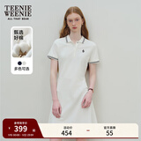 Teenie Weenie小熊休闲通勤气质收腰Polo白色连衣裙夏装连身裙女装裙子 象牙白 S (160)