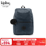 凯浦林时尚实用双肩包书包高中生KEYTON L黑底拉丝印花女生新年2025新款