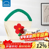 乐扣乐扣（LOCK&LOCK）清新玻璃保鲜盒微波饭盒三件套(630ml*2+便当包)LNG428S602白色