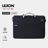 乐上（LEXON）手提包男15.6英寸笔记本包电脑包公事包时尚休闲公文包蓝黑色