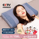 蜀国御 5斤装全荞麦皮颈椎硬枕头夏天舒适睡眠成人枕单人配棉枕套海洋蓝