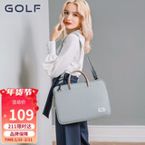 高尔夫（GOLF）电脑包女14英寸手提苹果笔记本华为单肩斜挎包商务公文包女通勤