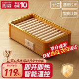 湘森实木烤火炉取暖器家用暖脚器电暖足烤火箱家用烤火器办公室烘脚器烤脚取暖器电热烤火盆暖脚神器ZM 55*32CM豪华双人款【过热保护+智能温控】
