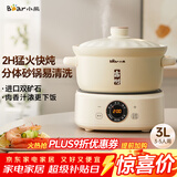 小熊（Bear）电砂锅 电炖锅 煲汤锅 炖汤锅 电炖盅 焖炖锅 养生煮粥锅3-4人用煲仔饭分体式电砂锅DSG-D30S1 3L